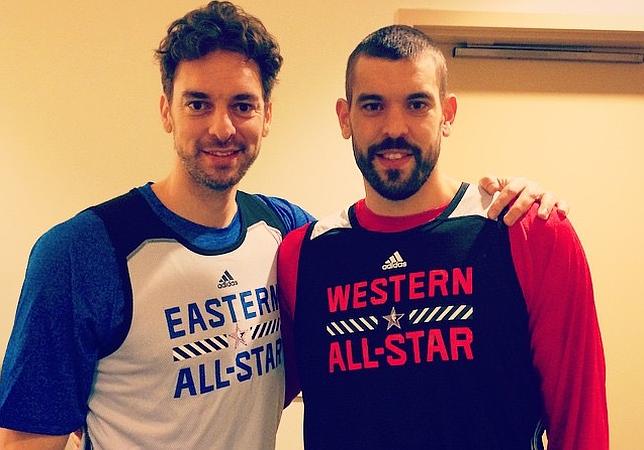 Los Gasol, juntos antes del histórico partido del All Star