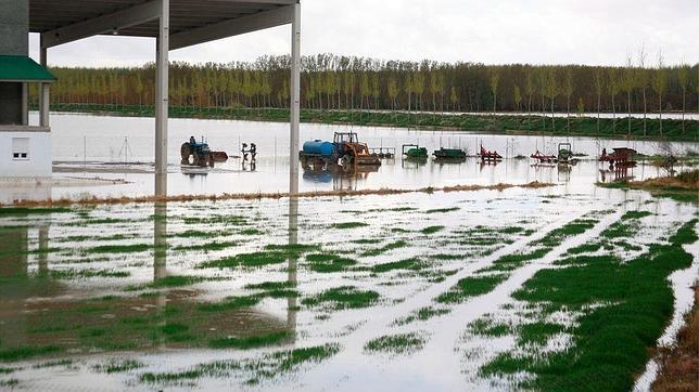 El Ebro ha anegado más de 10.000 hectáreas en Navarra, La Rioja y Aragón