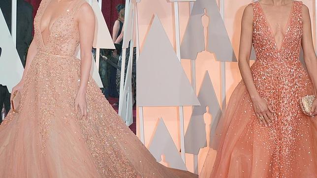 Dos protagonistas de la alfombra roja de los Oscars con ¿el mismo vestido?