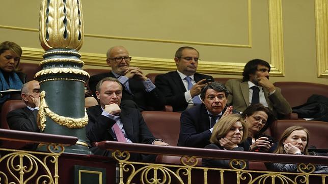 Imagen de Fabra, junto a otros presidentes autonómicos, en el debate sobre el Estado de la Nación