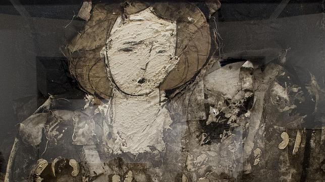 Detalle de una obra de Manolo Valdés expuesta en el «stand» de Marlborough