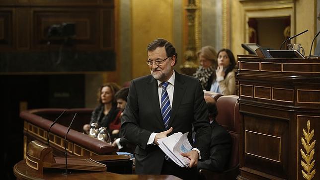 Mariano Rajoy durante el Debate sobre el estado de la Nación