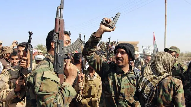 Soldados iraquíes en Udhaim, al norte de Irak
