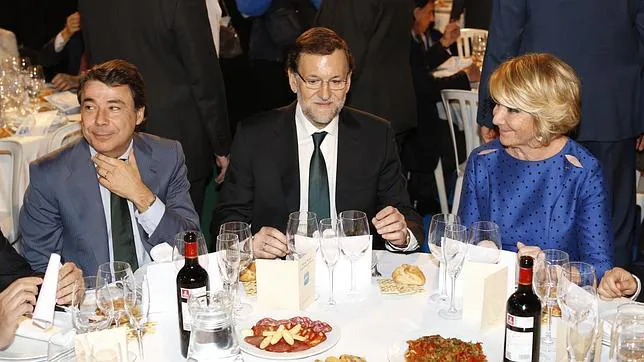 Ignacio González, Mariano Rajoy y Esperanza Aguirre