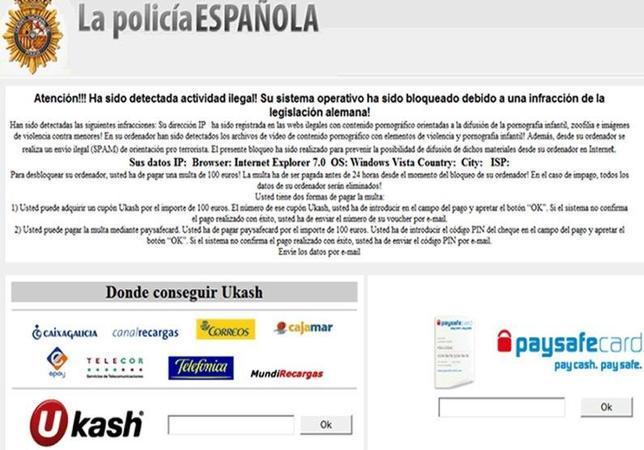 Vuelve el «virus de la policía»: multas de 100 euros por pedofilia