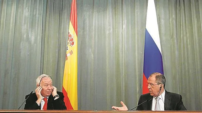 José Manuel García-Margallo y Sergei Lavrov, en Moscú