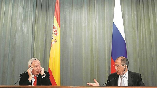 José Manuel García-Margallo y Sergei Lavrov, en Moscú