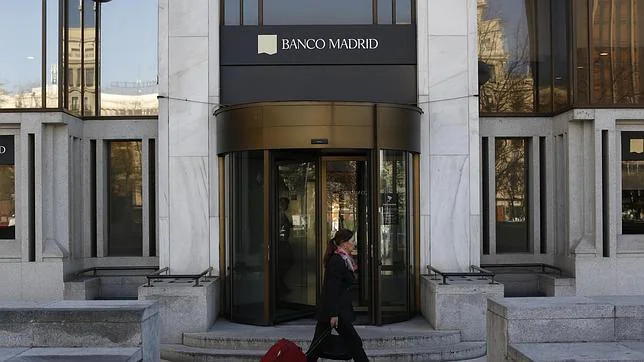 Aspecto de la sede de Banco Madrid, en la capital