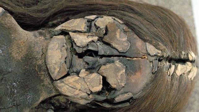 Rostro de una de los momias de Chinchorro