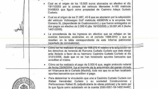 Investigan el origen de más de 200.000 euros en pagos opacos de Casimiro Curbelo