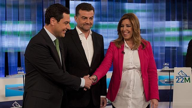 Susana Díaz, Moreno y Maíllo afrontan el segundo debate «a tres» de la campaña