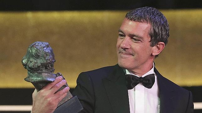 Antonio Banderas el pasado mes de febrero, cuando recibió el Goya Honorífico de la Academia de Cine