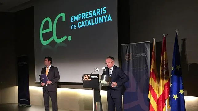 José Bou, presidente de Empresarios de Cataluña, durante un acto