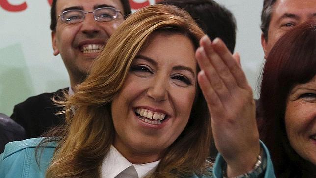 Susana Díaz celebra su victoria electoral