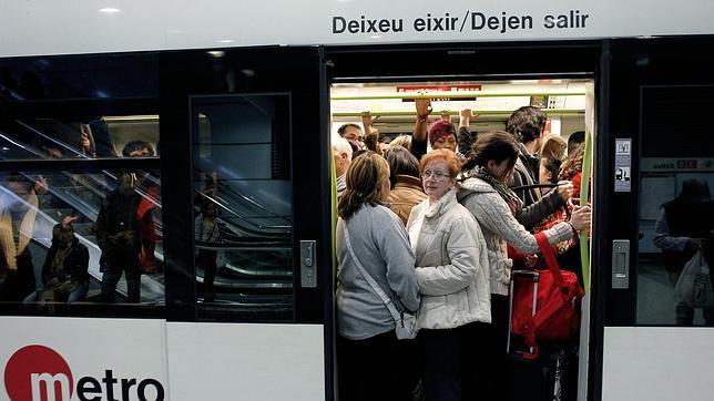 Imagen de archivo de una huelga en el Metro de Valencia