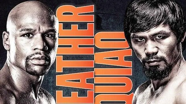 Cartel promocional del combate Mayweather-Pacquiao