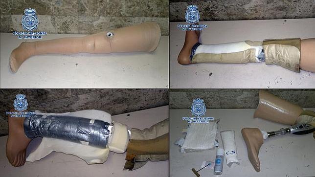Prótesis mamarias, piernas ortopédicas... los escondites de la droga en Barajas