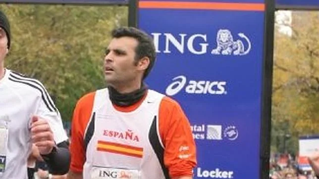 Gustavo Virues, en la maratón de Nueva York de 2009