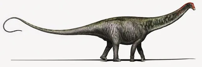 Recreación de un brontosaurio