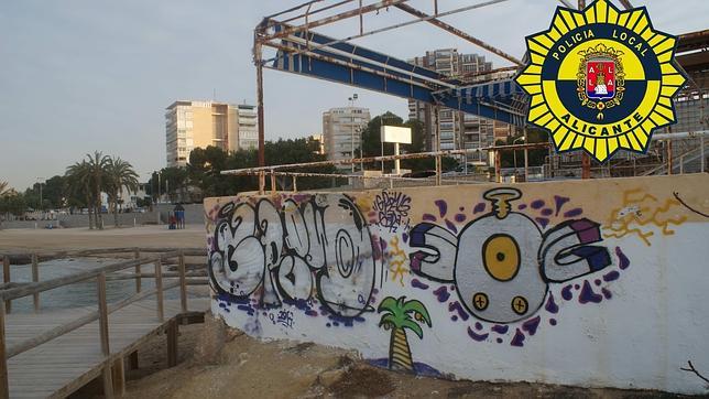 Detenido el presunto autor de un centenar de «graffitis» en Alicante