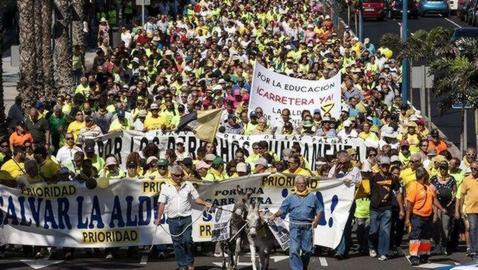 El Foro Roque Aldeano denuncia que las obras de la carretera «apenas han avanzado» desde la visita de Rivero