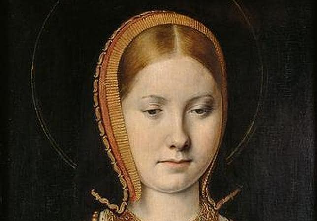 Retrato atribuido a Catalina de Aragón, pintado por Michael Sittow