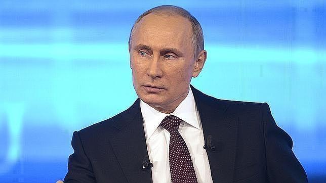 El presidente ruso Vladimir Putin en una aparición en televisión