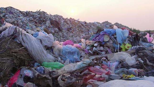 Imagen de la acumulación de residuos en Hong Kong