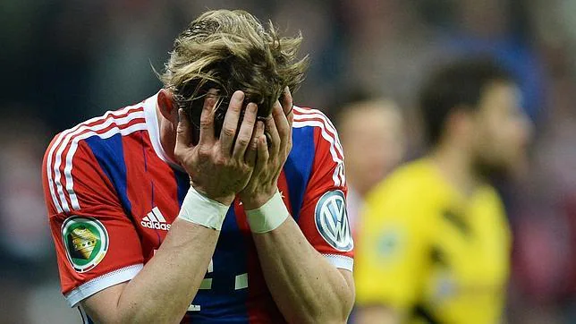 Bastian Schweinsteiger, decepcionado por la derrota con el Borussia