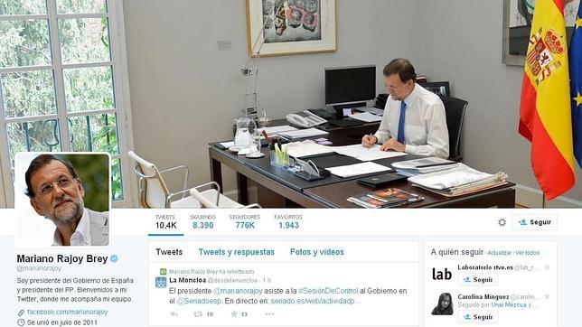 En España, la cuenta gubernamental más seguida es la de Mariano Rajoy (@marianorajoy)