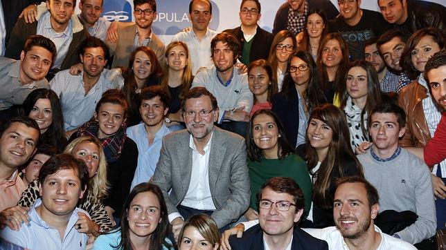 El presidente del Gobierno, Mariano Rajoy, el domingo en un acto político en Salamanca
