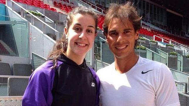 Carolina Marín «por fin» conoce a Rafa Nadal