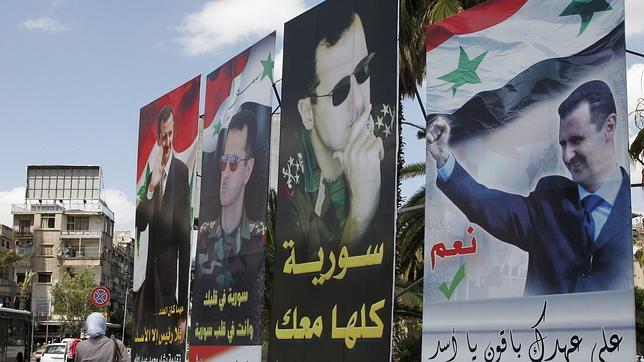 Carteles electorales de Bashar al Assad