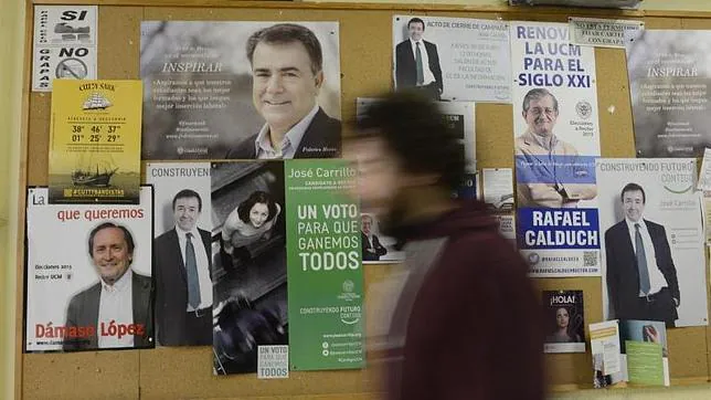La propaganda de los candidatos a rector de la Universidad Complutense
