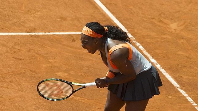 Serena Williams celebra su pase a semifinales tras la victoria ante Carla Suárez
