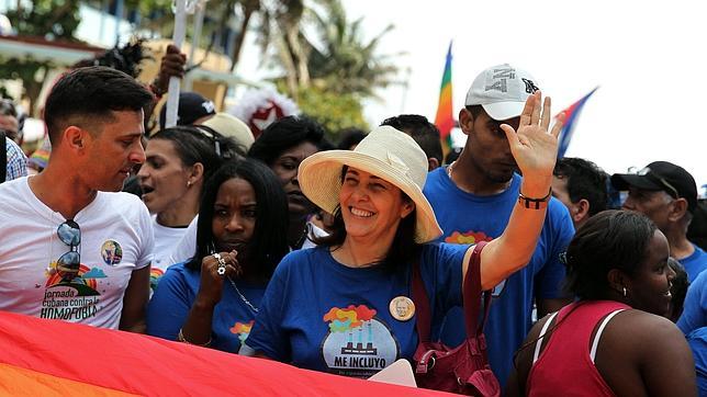 La sexóloga y diputada Mariela Castro, hija del dictador cubano, encabezó la marcha en La Habana