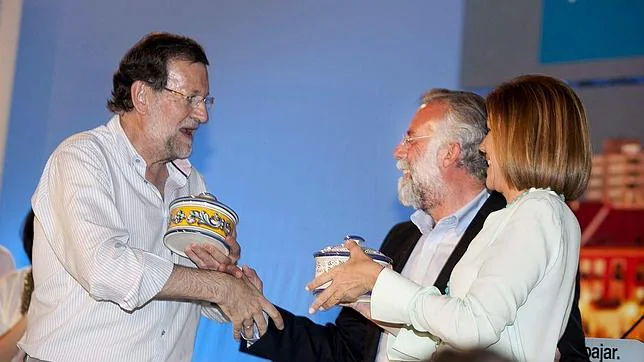 Rajoy, con Cospedal y Jaime Ramos, candidato popular a la alcaldía de Talavera de la Reina