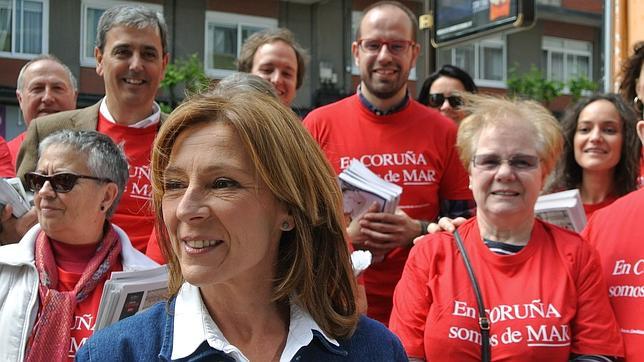 Mar Barcón en su visita a la calle de la Merced