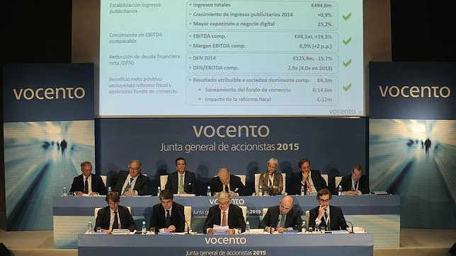 Junta general de accionistas 2015 de Vocento, celebrada en Bilbao el pasado 28 de abril
