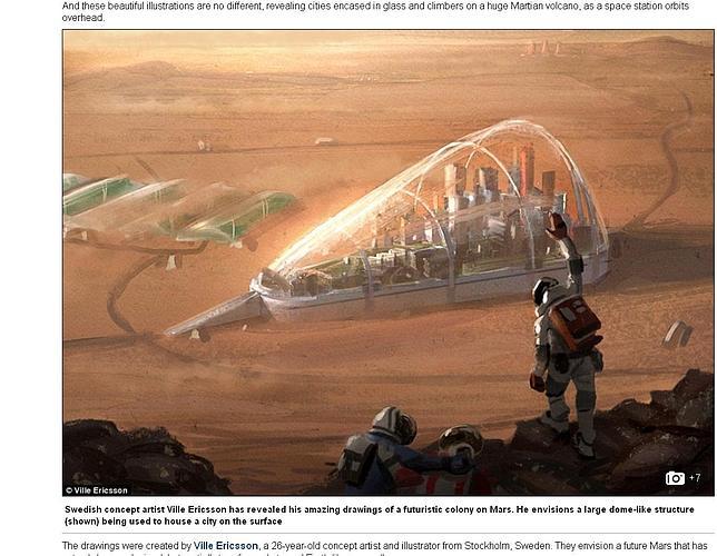 Así colonizará la humanidad Marte según una artista sueca