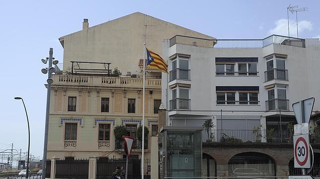 Bandera independentista instalada en el municipio de Arenys de Mar (Barcelona)
