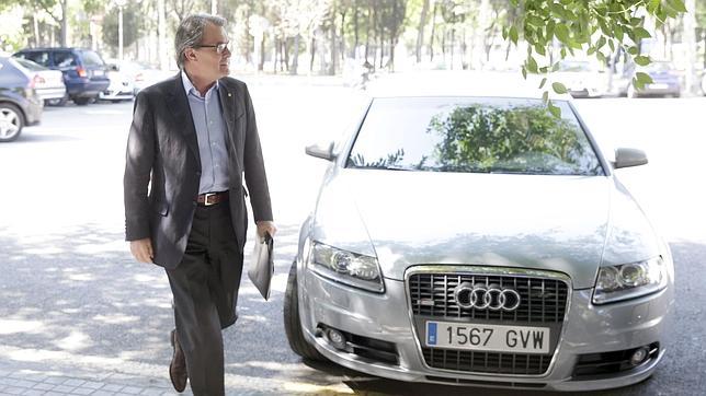 Artur Mas, ayer antes de la ejecutiva de CiU