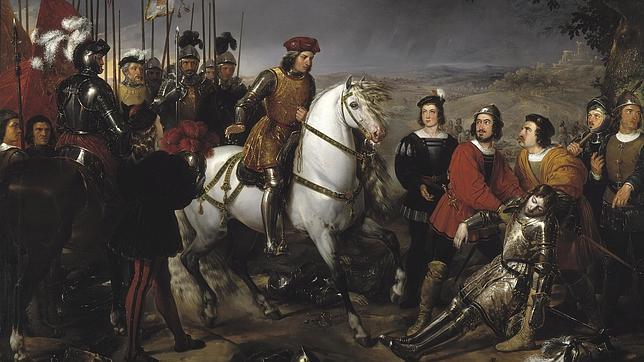 El Gran Capitán recorriendo el campo de la Batalla de Ceriñola, Madrazo