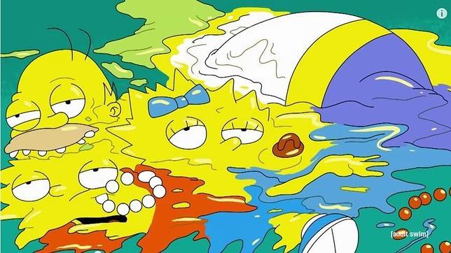 «Los Simpson» mueren aplastados por una nave espacial procedente de otra serie