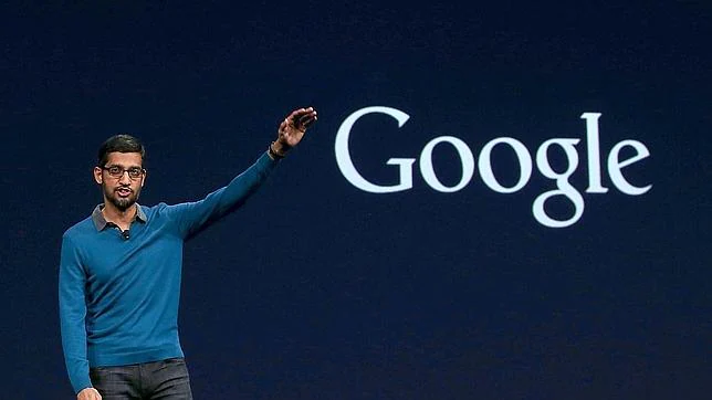 Sundar Pichai, vicepresidente senior de Google, habla sobre Android Wear durante la keynote de la I/O 2015