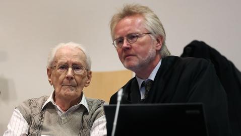 Oskar Gröning, durante el juicio