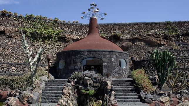 Jardín de cactus, ejemplo de intervención arquitectónica integrada en el paisaje