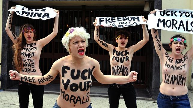 Activistas de Femen en Bruselas