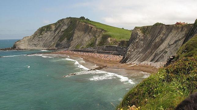 Playa de Itzurun, en Zumaia