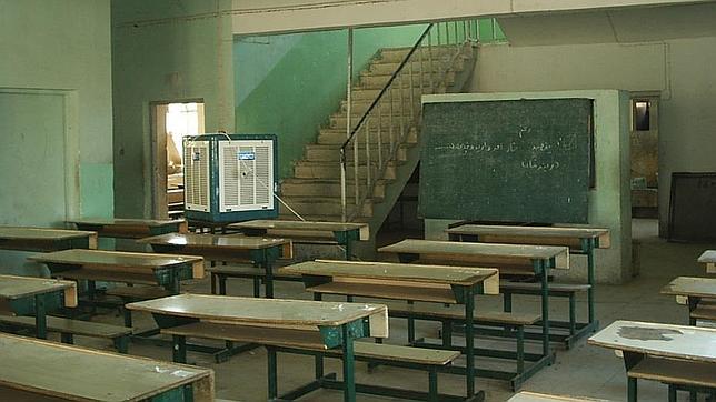 Imagen de una clase en una escuela de Mosul